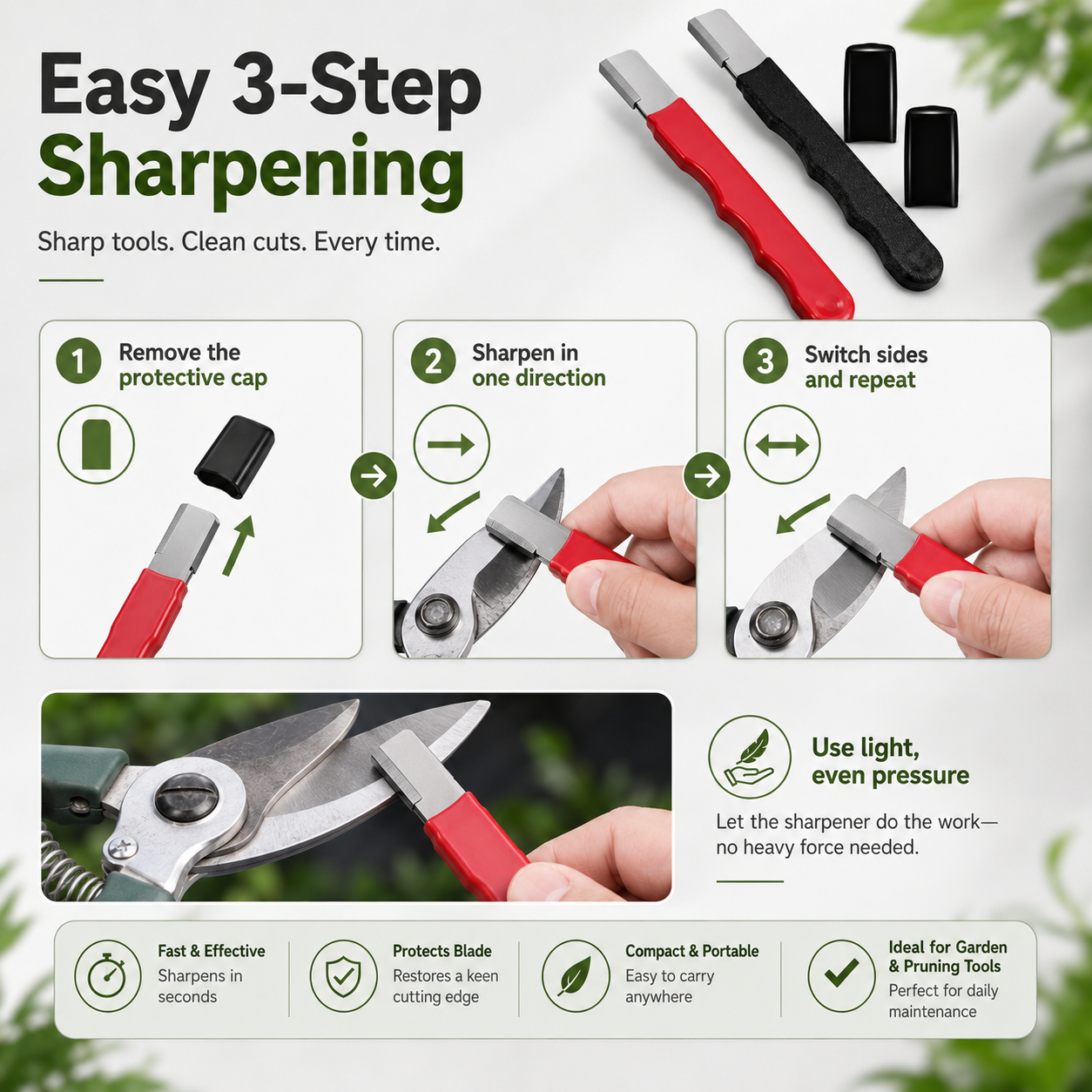 🔪 Professional 3-in-1 Knife Sharpener — Restore Dull Blades In Just 10 Seconds