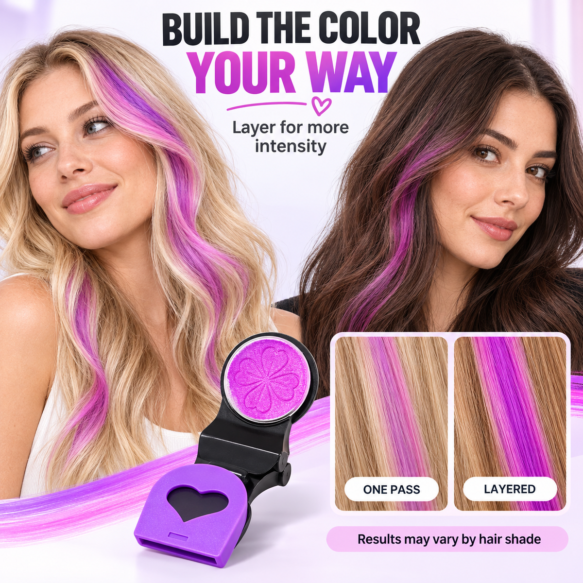 12-Color Temporary Hair Chalk Set – Clip-On Applicators for Rainbow Highlights & Festival Looks