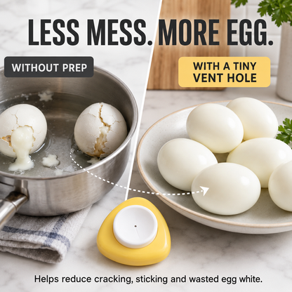 🔥Last Day Sale🔥 2PCS Egg Piercer for Easier Peeling & Fewer Cracked Eggs – Safety-Lock Boiled Egg Prep Tool