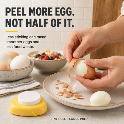 🔥Last Day Sale🔥 2PCS Egg Piercer for Easier Peeling & Fewer Cracked Eggs – Safety-Lock Boiled Egg Prep Tool
