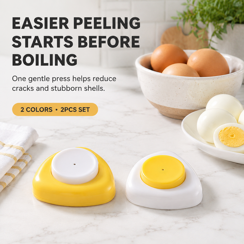🔥Last Day Sale🔥 2PCS Egg Piercer for Easier Peeling & Fewer Cracked Eggs – Safety-Lock Boiled Egg Prep Tool