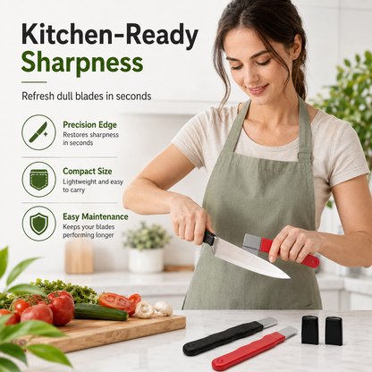 🔪 Professional 3-in-1 Knife Sharpener — Restore Dull Blades In Just 10 Seconds