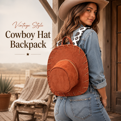 🤠 Vintage Cowboy Hat Backpack – Western Style Meets Everyday Storage 🎒
