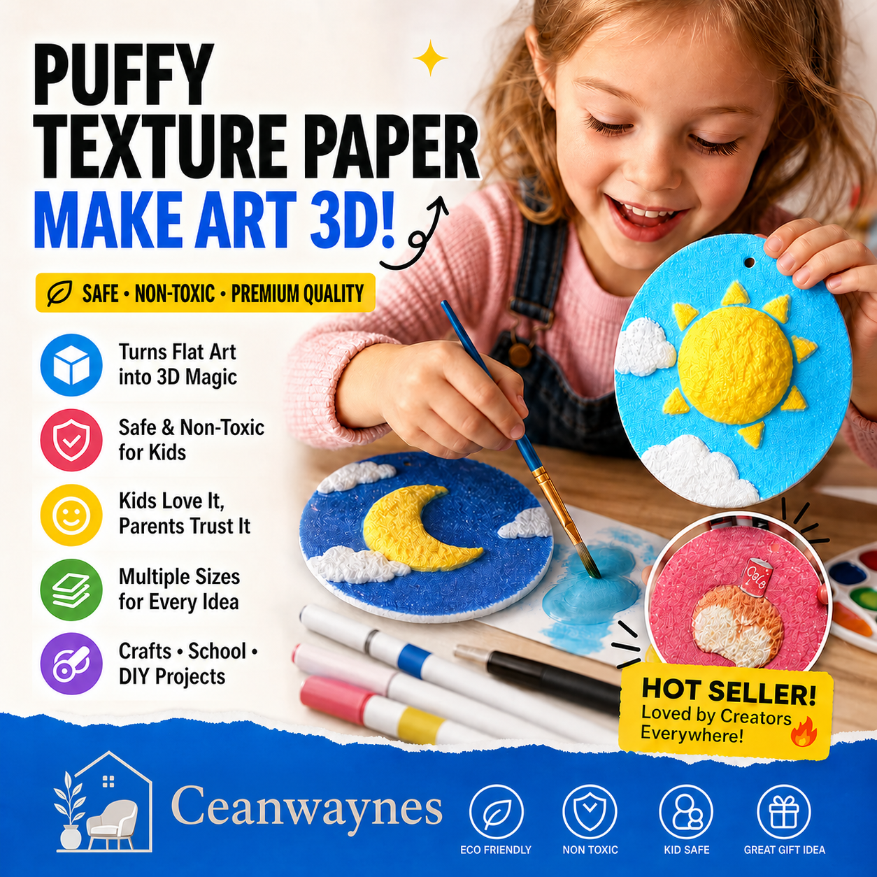 🎨Hot Sale 50% OFF✨Magic Fluffy Pigments, Pigment Paper, DIY Paintbrushes