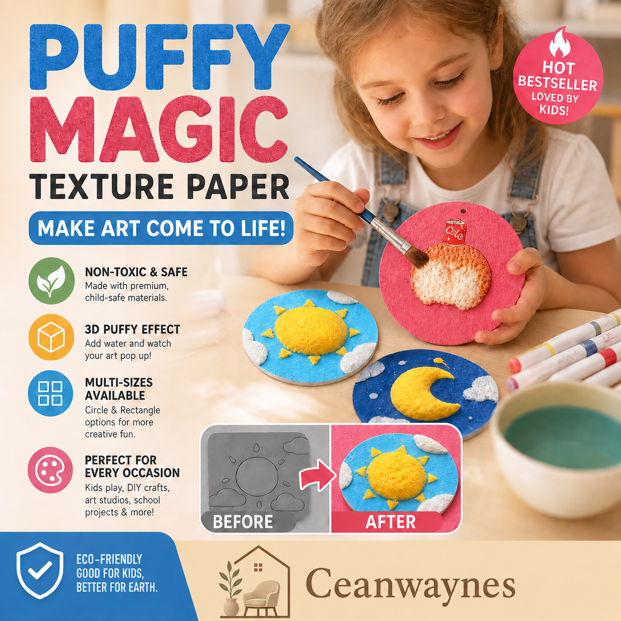 🎨Hot Sale 50% OFF✨Magic Fluffy Pigments, Pigment Paper, DIY Paintbrushes