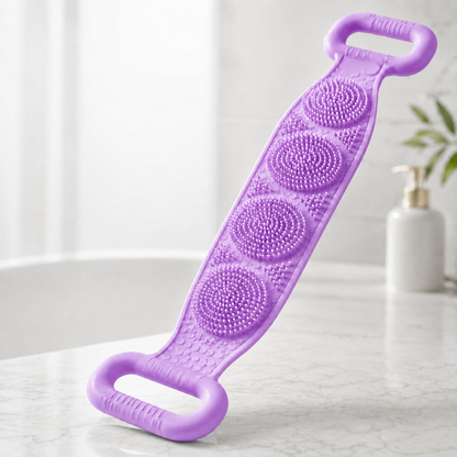 🔥LAST DAY -BUY 2 GET 2 FREE-$8.74 EACH🎁 Double-Sided Silicone Back Scrubber – Long Exfoliating Bath Brush🛁