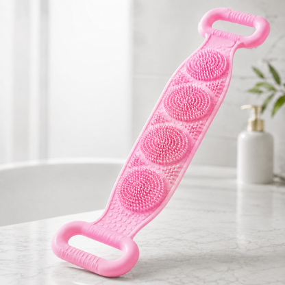 🔥LAST DAY -BUY 2 GET 2 FREE-$8.74 EACH🎁 Double-Sided Silicone Back Scrubber – Long Exfoliating Bath Brush🛁
