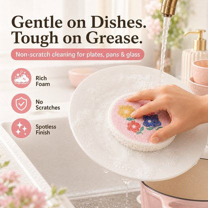 🔥LAST DAY -BUY 4 GET 8 FREE-$2.5 EACH🎁Kitchen cleaning sponge,Wood pulp sponge,Random patterns