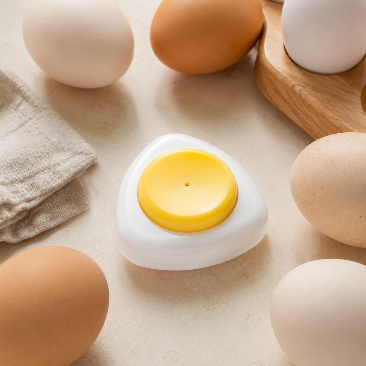 🔥Last Day Sale🔥 2PCS Egg Piercer for Easier Peeling & Fewer Cracked Eggs – Safety-Lock Boiled Egg Prep Tool