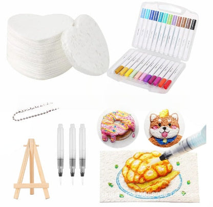 🎨Hot Sale 50% OFF✨Magic Fluffy Pigments, Pigment Paper, DIY Paintbrushes