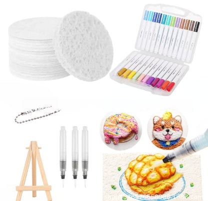 🎨Hot Sale 50% OFF✨Magic Fluffy Pigments, Pigment Paper, DIY Paintbrushes