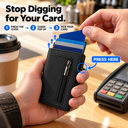 👻 Halloween Special: 50% Off🎉 This lightweight RFID wallet with a pop-up card is the perfect Thanksgiving gift🎁