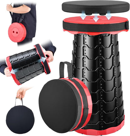 Upgraded Collapsible Stool with Cushion, Camping Stools for Outdoor Camping Travel Hiking Fishing