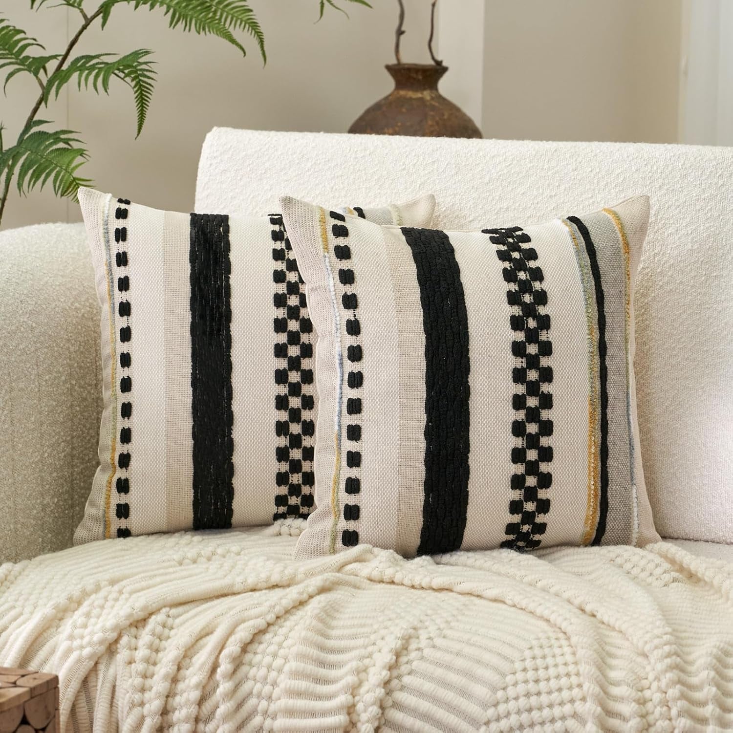 Boho Decorative Throw Pillow Covers Set