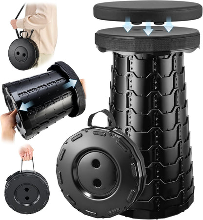 Upgraded Collapsible Stool with Cushion, Camping Stools for Outdoor Camping Travel Hiking Fishing