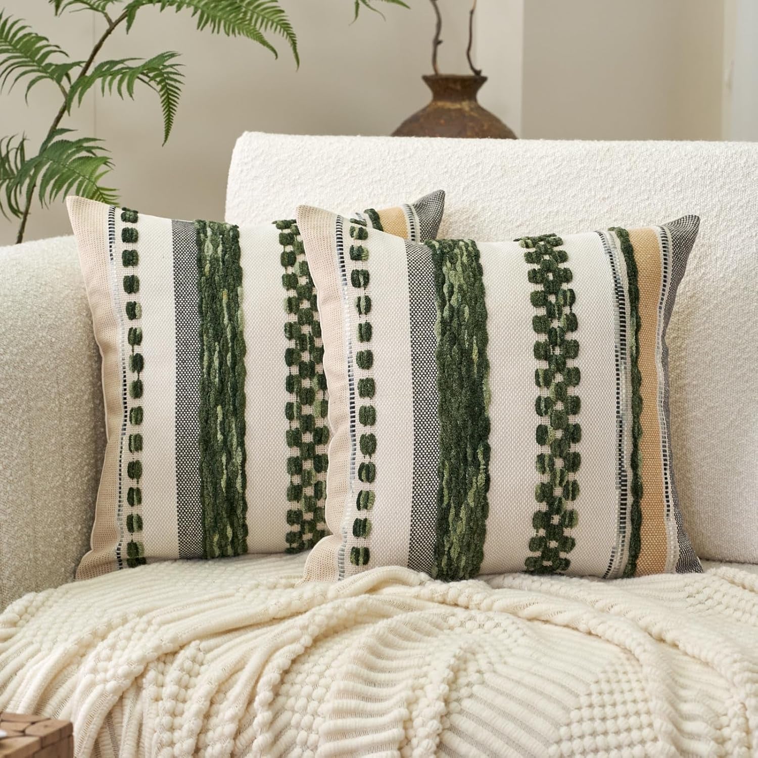 Boho Decorative Throw Pillow Covers Set