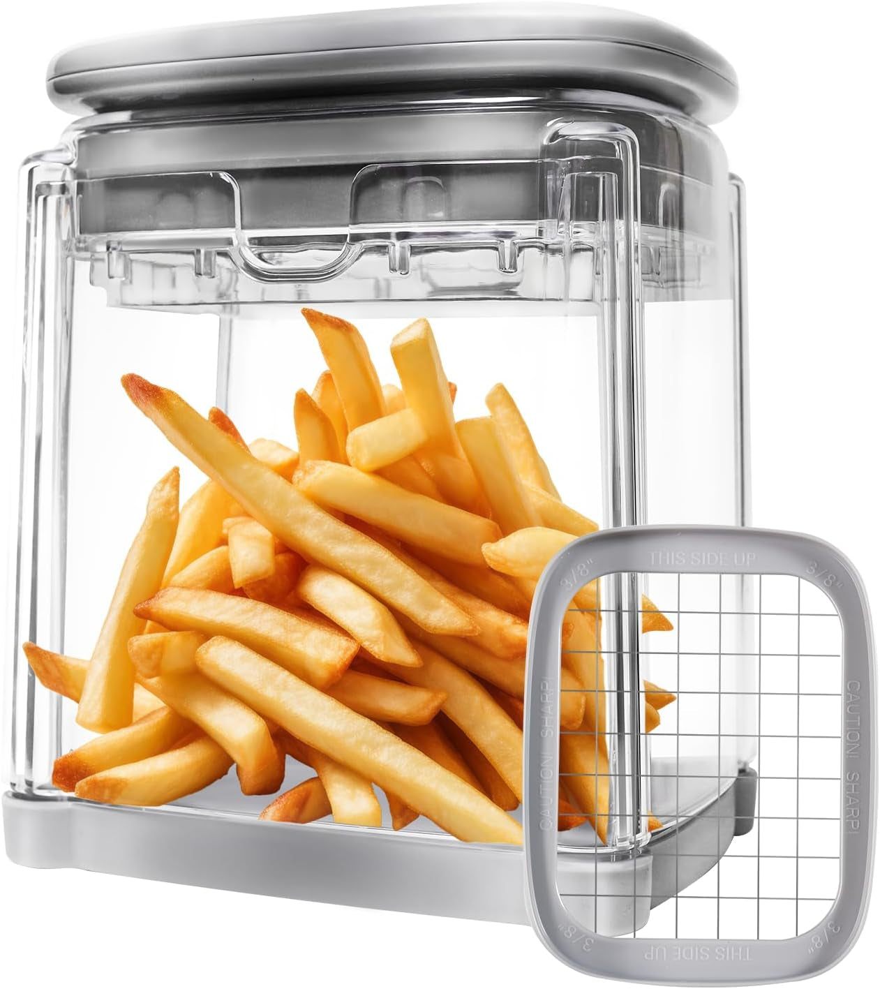 4-in-1 French Fry Cutter & Vegetable Chopper with Container