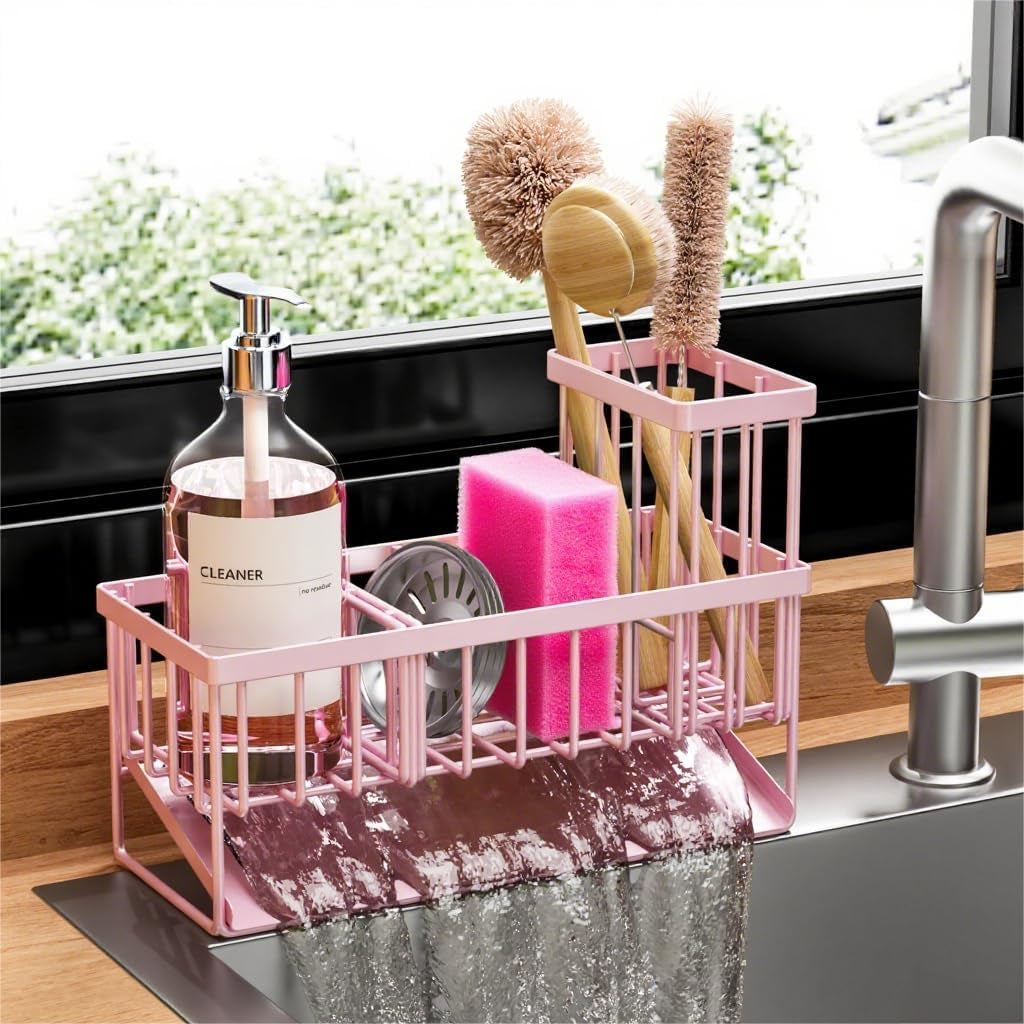 304 Stainless Steel Kitchen Sink Caddy Organizer