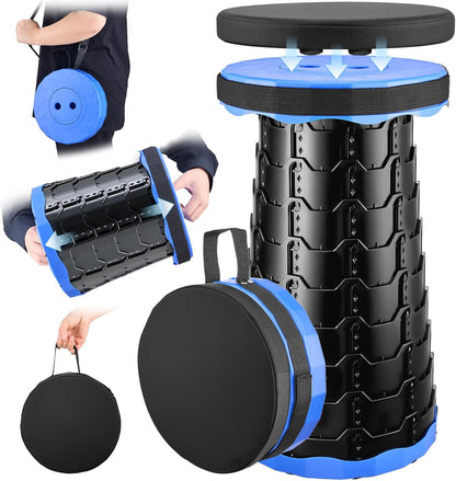 Upgraded Collapsible Stool with Cushion, Camping Stools for Outdoor Camping Travel Hiking Fishing
