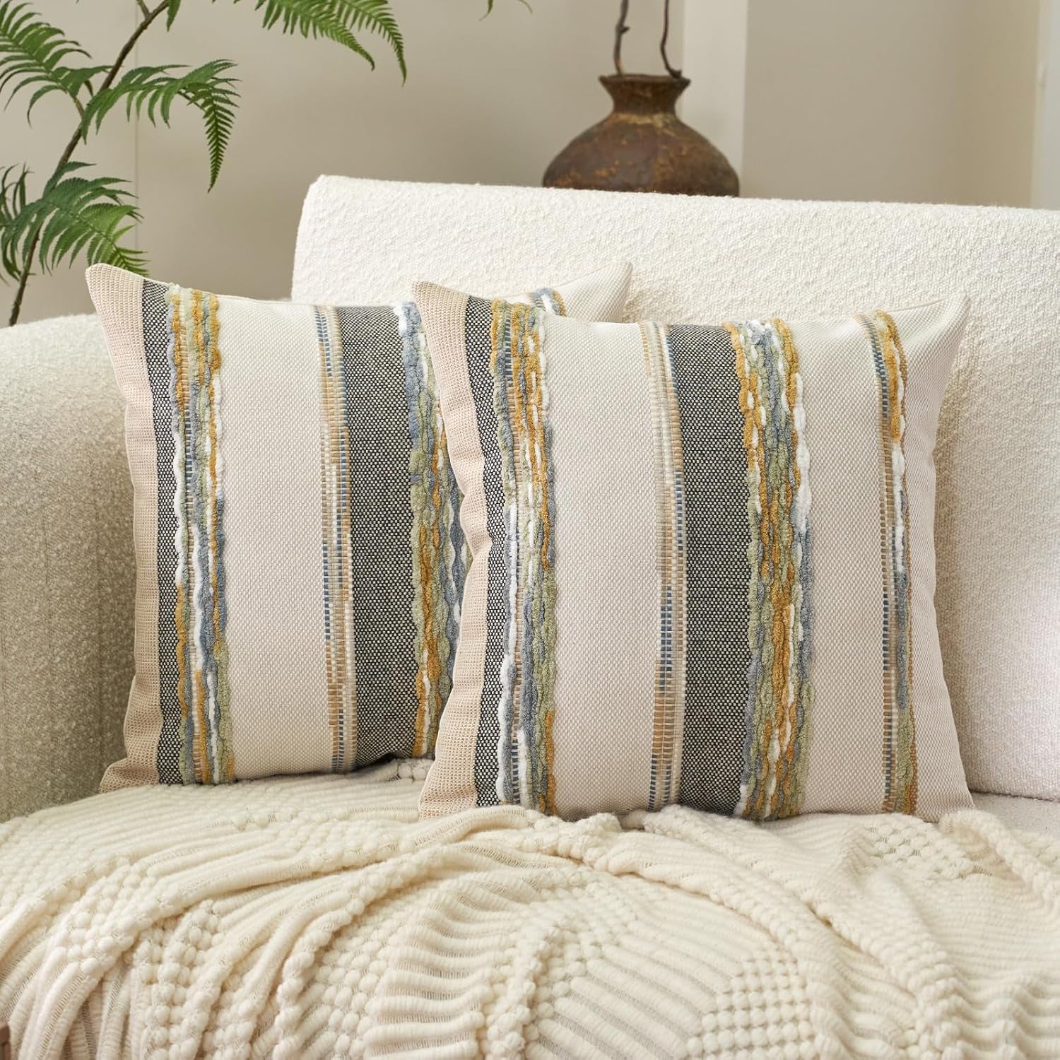 Boho Decorative Throw Pillow Covers Set