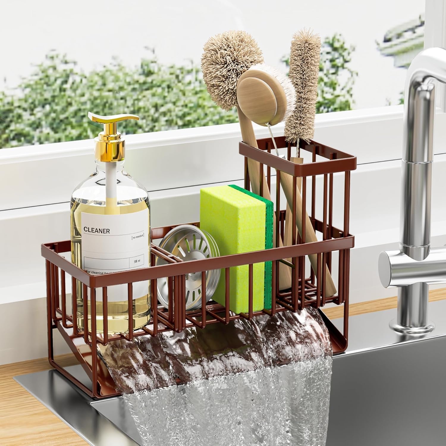 304 Stainless Steel Kitchen Sink Caddy Organizer