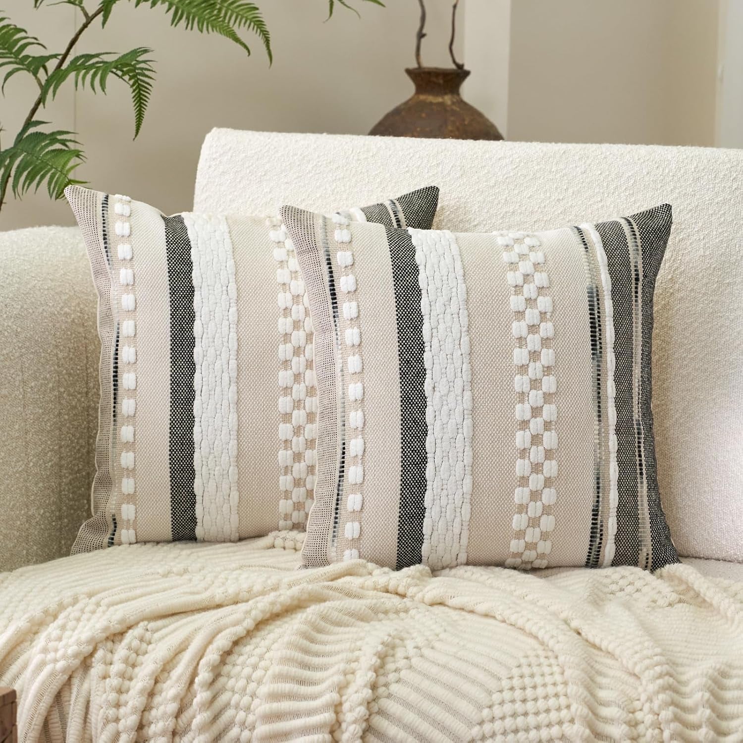 Boho Decorative Throw Pillow Covers Set