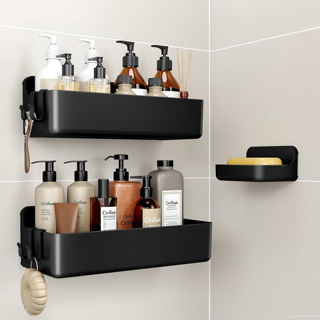 No-Drill Shower Caddy Organizer Set