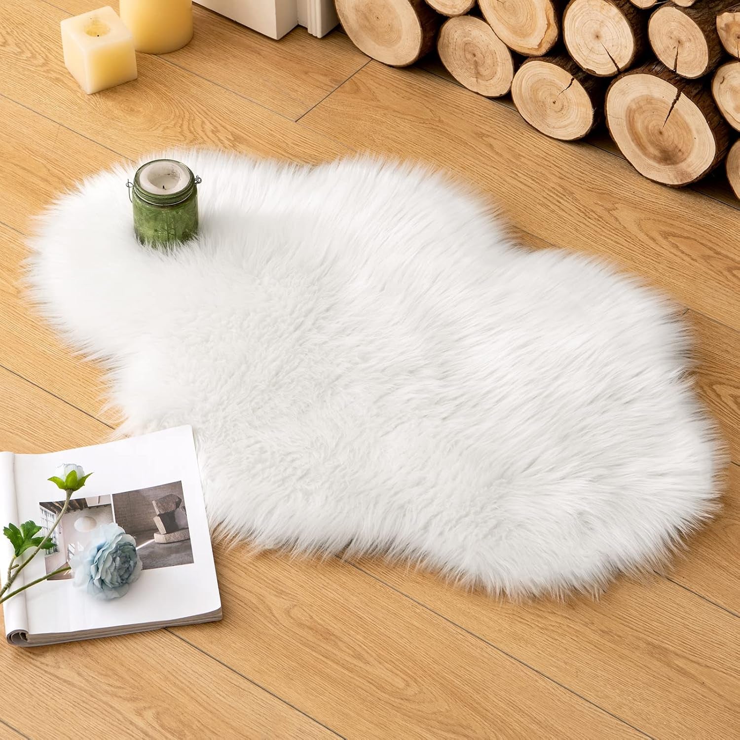 Soft Shaggy Faux Fur Area Rug
