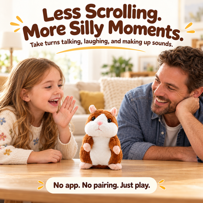 🎄Christmas Early Bird Special—Only 3 Days Left⌛ Talking Hamster Plush – Repeats What You Say in a Funny Voice