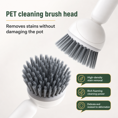 Press-to-Soap 360° Clean Brush 🧼✨No-mess clean brush with built-in soap dispenser, adjustable angles