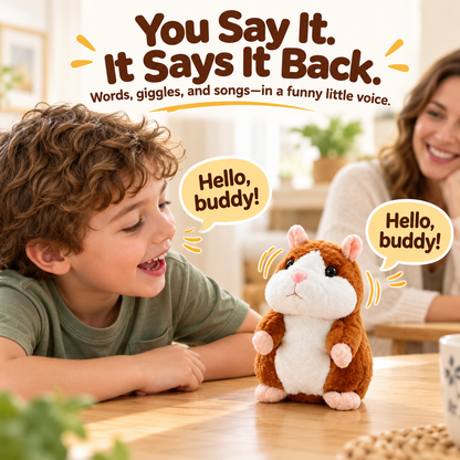 🎄Christmas Early Bird Special—Only 3 Days Left⌛ Talking Hamster Plush – Repeats What You Say in a Funny Voice