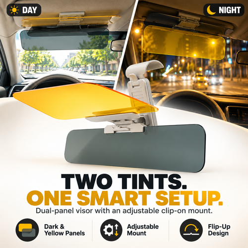 🔥Early Black Friday Sale🎉Dual-Panel Clip-On Car Visor | Save 50% on the 2-Pack