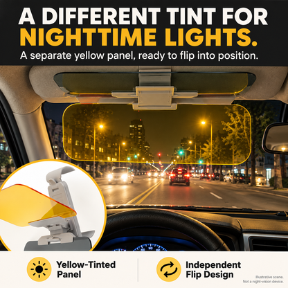 🔥Early Black Friday Sale🎉Dual-Panel Clip-On Car Visor | Save 50% on the 2-Pack