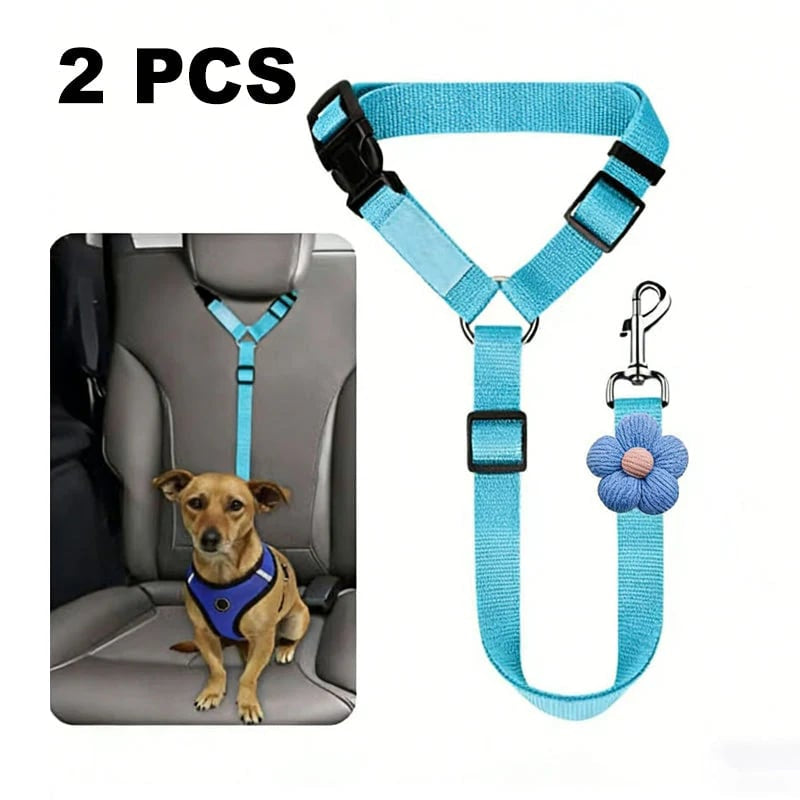🐾 2-in-1 Dog Car Seat Belt & Walking Leash — Adjustable Pet Travel Restraint for Safer Car Rides