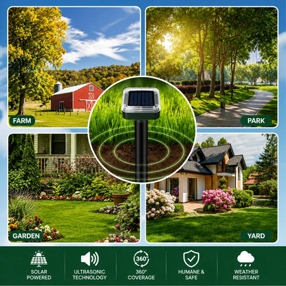 ☘️Solar Powered Waterproof Screw Mole Repellent