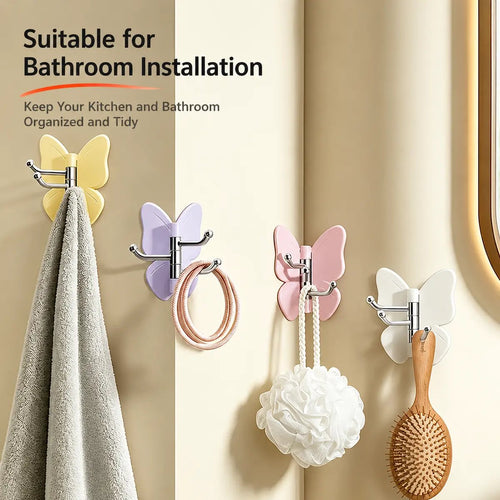 🔥2026 HOT SALE - 🦋No Drilling Swivel Butterfly Hook