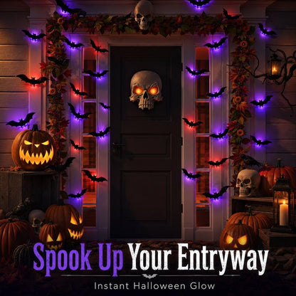 🔥 Last Day 50% OFF 🔥🦇Spooky 3D Bat LED Wall Light, Halloween Decor for Indoors and Outdoors👻