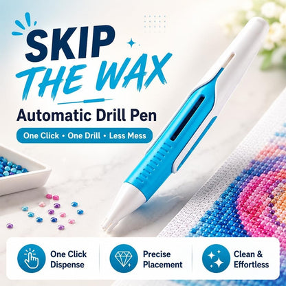 🔥Last Day 50% OFF 💎 Automatic Diamond Painting Bead dispenser | Wax-Free Round Drill Pen for Faster, Easier Crafting ✨