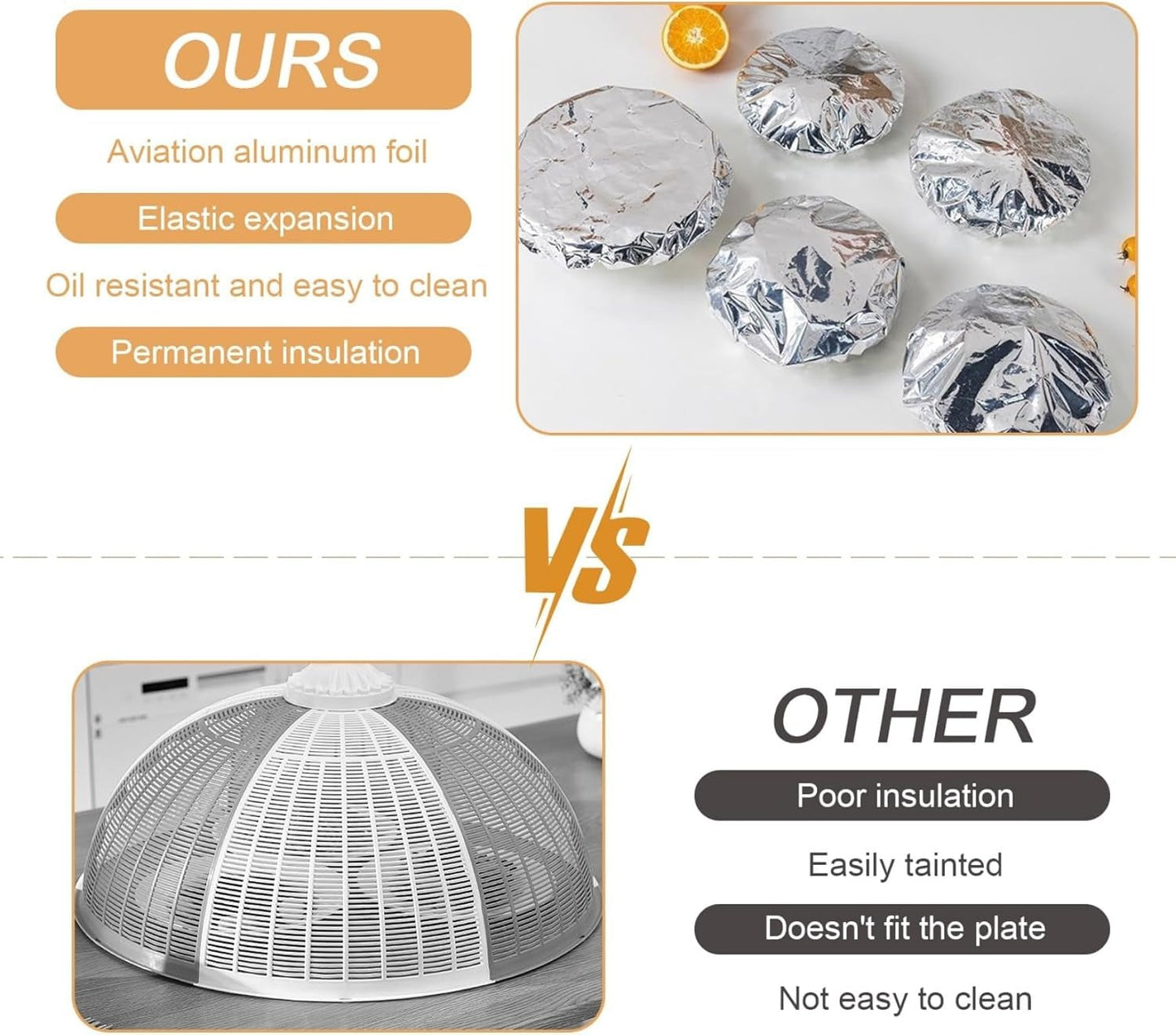 🔥Last Day Buy 1 get 2 free- $11.66 EACH🎁 Reusable Heat-Sealable Aluminum Foil Food Preservation Lids (50 per pack)