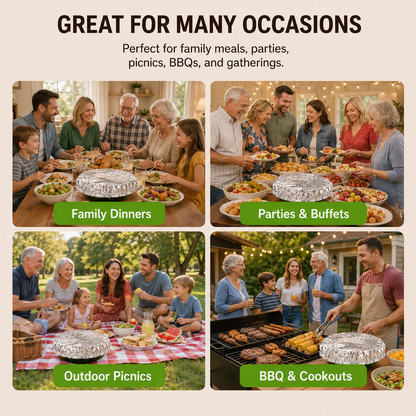 🔥Last Day Buy 1 get 2 free- $11.66 EACH🎁 Reusable Heat-Sealable Aluminum Foil Food Preservation Lids (50 per pack)