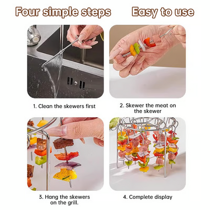 🔥🔥LAST DAY -BUY 18 GET 18 FREE-$0.92 EACH🎁No More Turning! Perfectly Crispy Air Fryer Skewers in One Go
