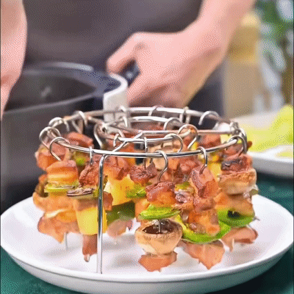 🔥🔥LAST DAY -BUY 18 GET 18 FREE-$0.92 EACH🎁No More Turning! Perfectly Crispy Air Fryer Skewers in One Go