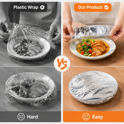 🔥Last Day Buy 1 get 2 free- $11.66 EACH🎁 Reusable Heat-Sealable Aluminum Foil Food Preservation Lids (50 per pack)