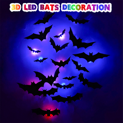 🔥 Last Day 50% OFF 🔥🦇Spooky 3D Bat LED Wall Light, Halloween Decor for Indoors and Outdoors👻