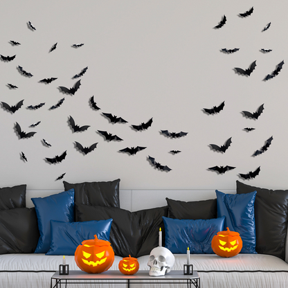 🔥 Last Day 50% OFF 🔥🦇Spooky 3D Bat LED Wall Light, Halloween Decor for Indoors and Outdoors👻