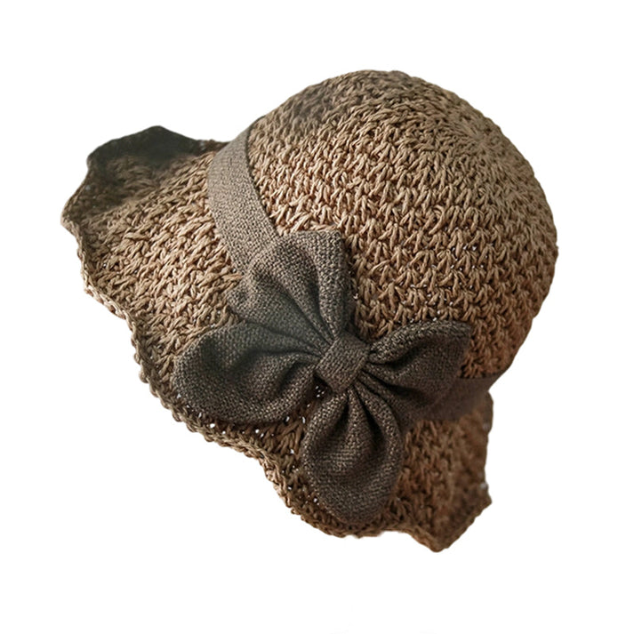 🔥 Hot Sale 50% OFF🔥Elegant Woven Straw Sun Hat with Bow
